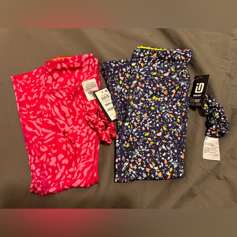 Ideology Kids Leggings Set - Pink and Navy